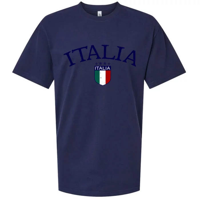 Vintage Italia Soccer Gift Sueded Cloud Jersey T-Shirt