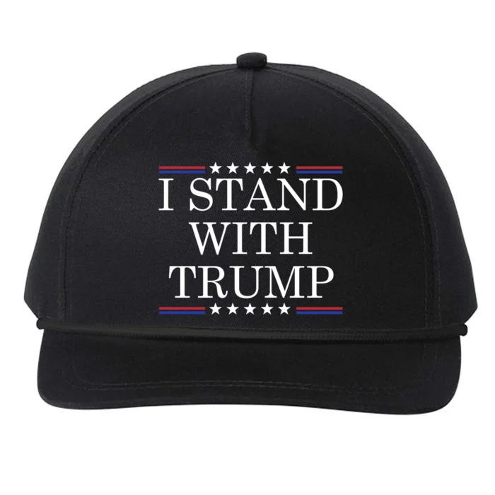 Vintage I Stand With Trump Pro Trump Supporter Snapback Five-Panel Rope Hat