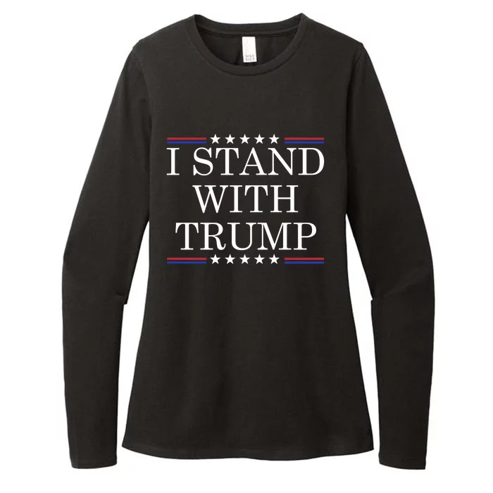 Vintage I Stand With Trump Pro Trump Supporter Womens CVC Long Sleeve Shirt