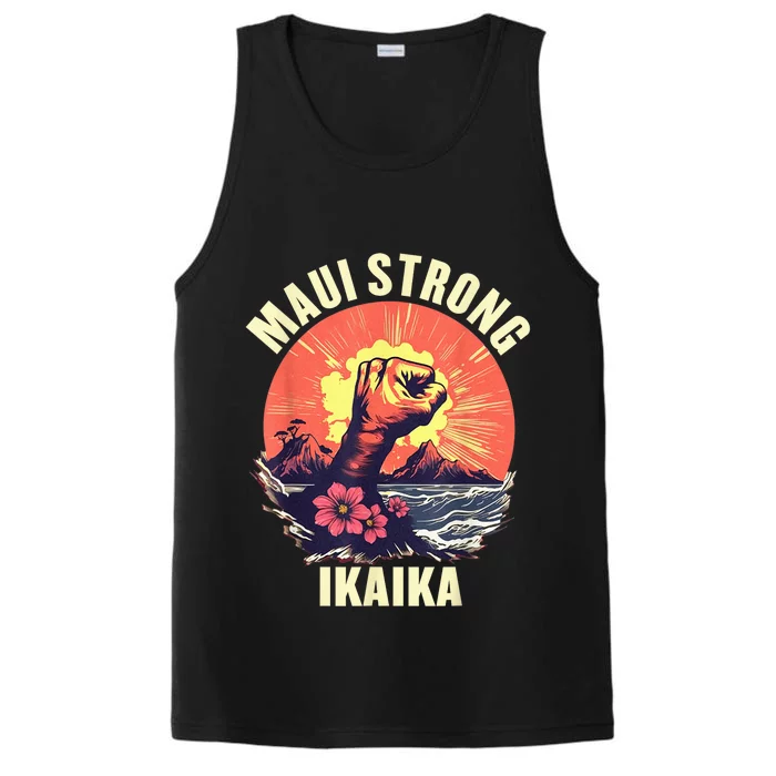 Vintage Ikaika Strong Maui Hawaii Island I Love Hawaii Performance Tank