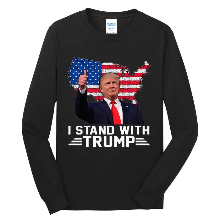 Vintage I Stand With Trump Pro Trump Supporter Tall Long Sleeve T-Shirt