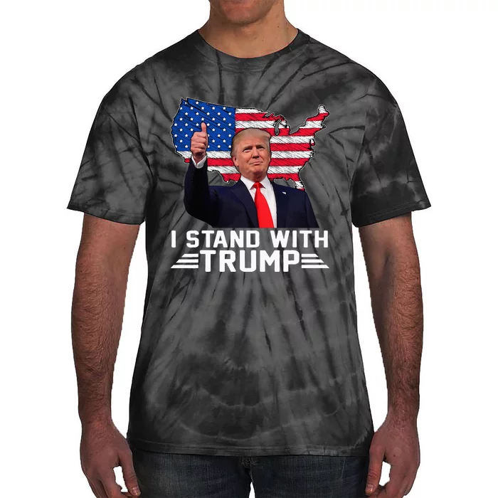 Vintage I Stand With Trump Pro Trump Supporter Tie-Dye T-Shirt