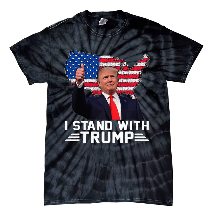 Vintage I Stand With Trump Pro Trump Supporter Tie-Dye T-Shirt