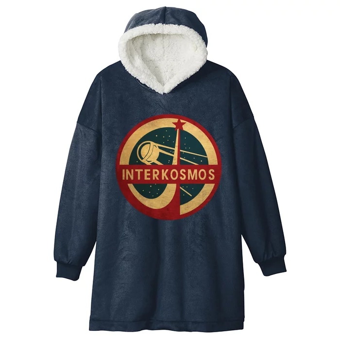 Vintage Interkosmos Space Program Sputnik Satellite Hooded Wearable Blanket