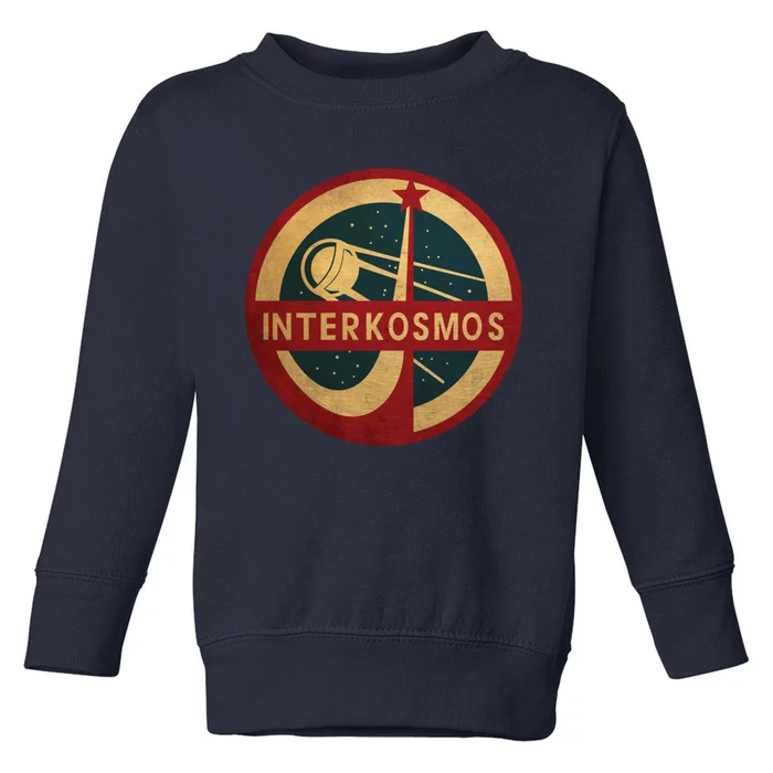 Vintage Interkosmos Space Program Sputnik Satellite Toddler Sweatshirt