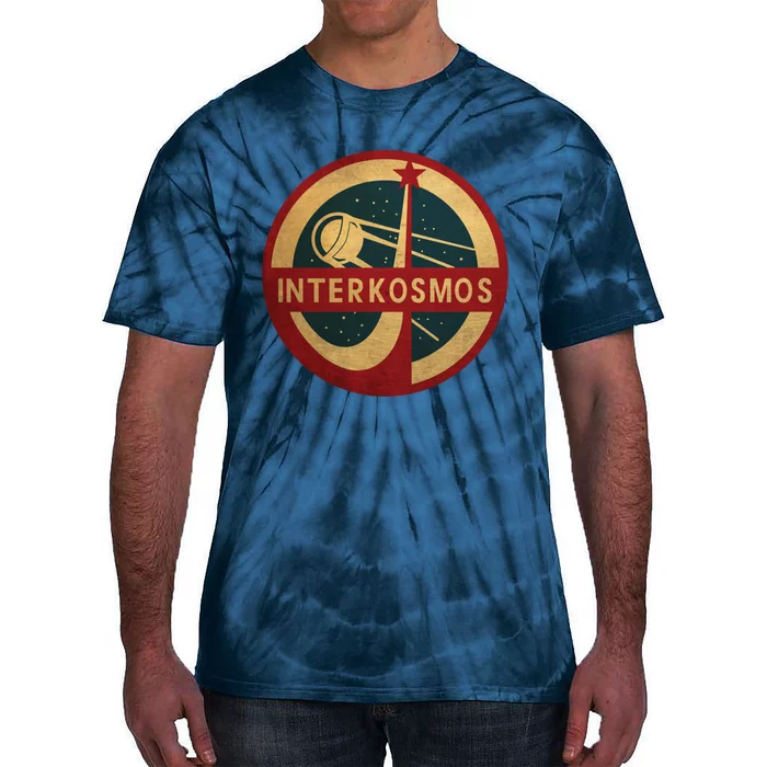 Vintage Interkosmos Space Program Sputnik Satellite Tie-Dye T-Shirt