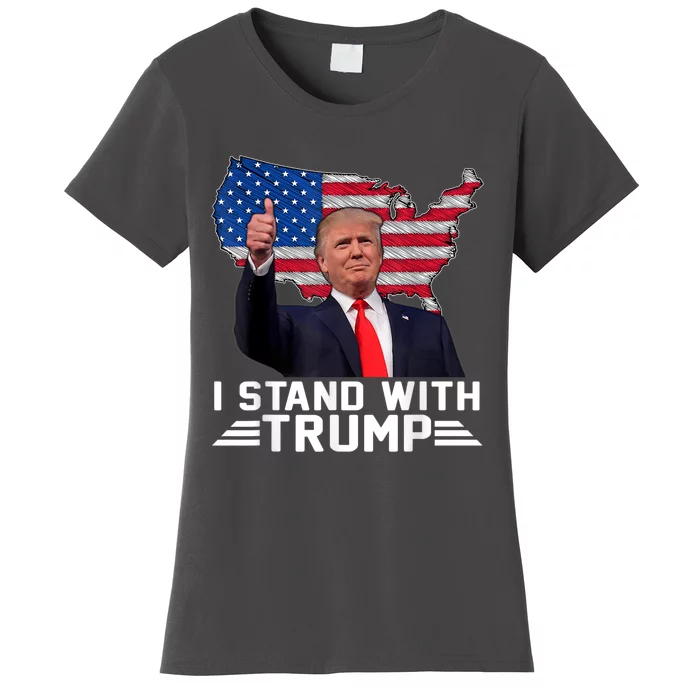 Vintage I Stand With Trump Pro Trump Supporter Women's T-Shirt