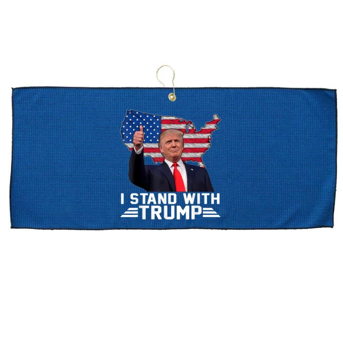 Vintage I Stand With Trump Pro Trump Supporter Large Microfiber Waffle Golf Towel