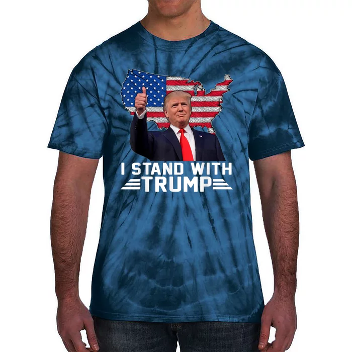 Vintage I Stand With Trump Pro Trump Supporter Tie-Dye T-Shirt