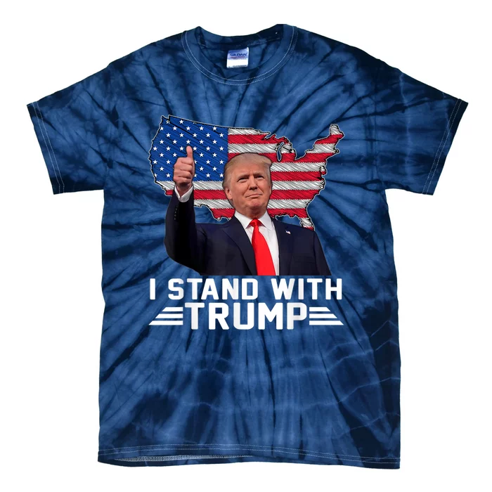 Vintage I Stand With Trump Pro Trump Supporter Tie-Dye T-Shirt