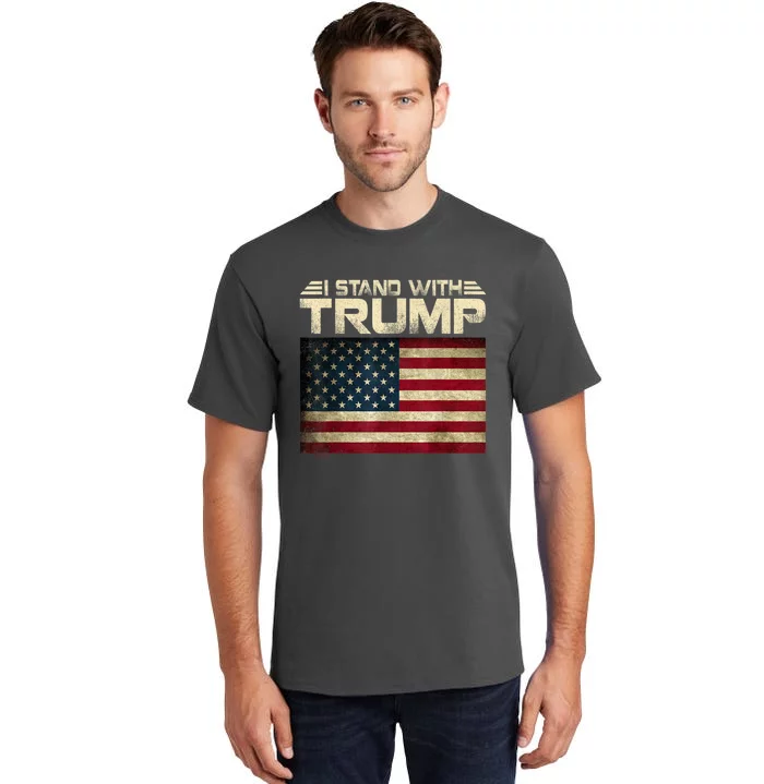 Vintage I Stand With Trump Pro Trump Supporter Tall T-Shirt