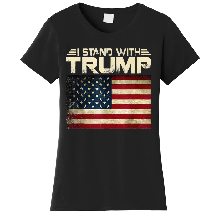 Vintage I Stand With Trump Pro Trump Supporter Women's T-Shirt