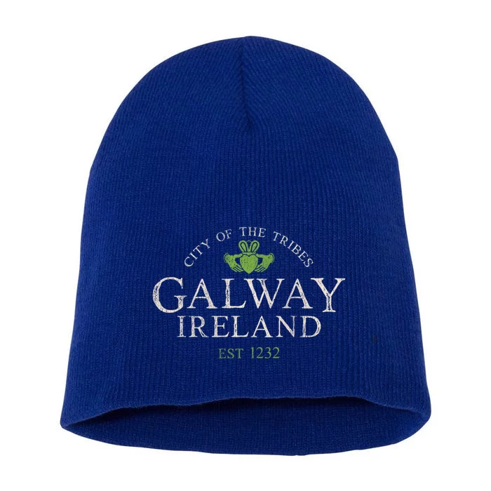 Vintage Irish Souvenir Funny Gift: Claddagh Galway Ireland Gift Short Acrylic Beanie