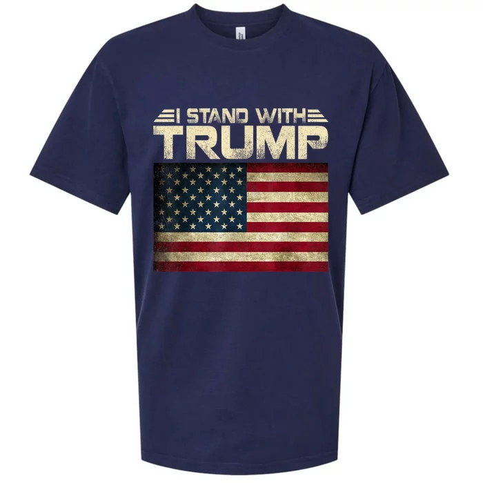 Vintage I Stand With Trump Pro Trump Sueded Cloud Jersey T-Shirt