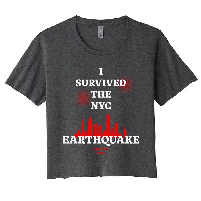 Viral I Survived The Nyc Earthquake Women's Crop Top Tee