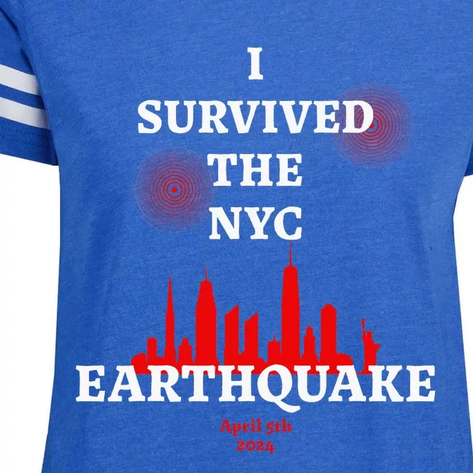 Viral I Survived The Nyc Earthquake Enza Ladies Jersey Football T-Shirt