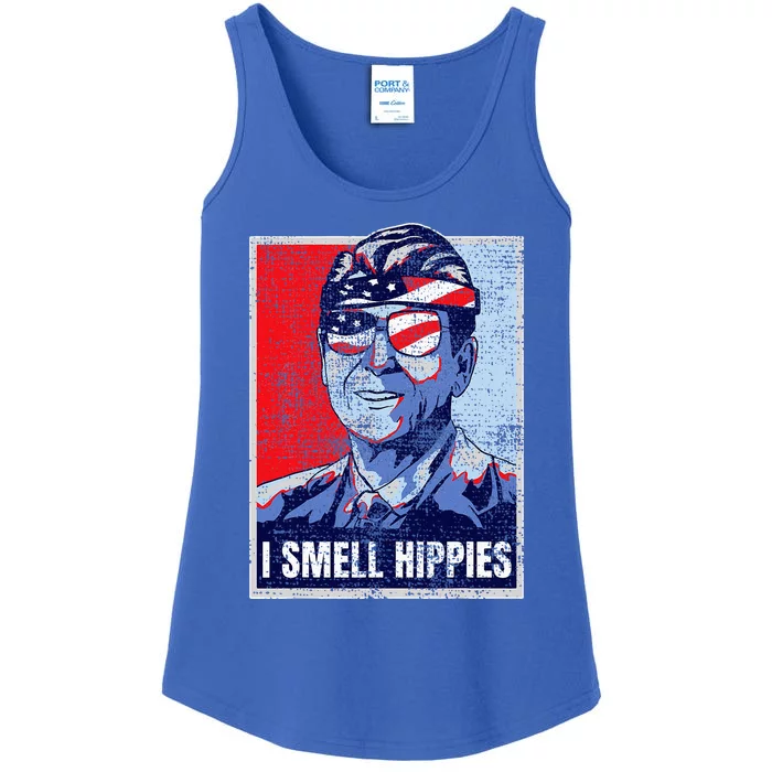 Vintage I Smell Hippies 4th Of July Merica Ladies Essential Tank