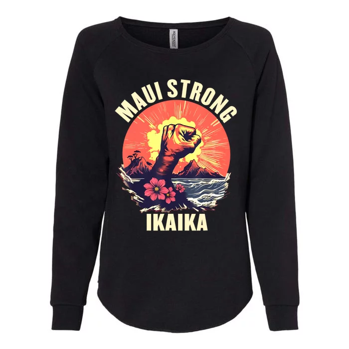 Vintage Ikaika Strong Maui Hawaii Island I Love Hawaii Womens California Wash Sweatshirt