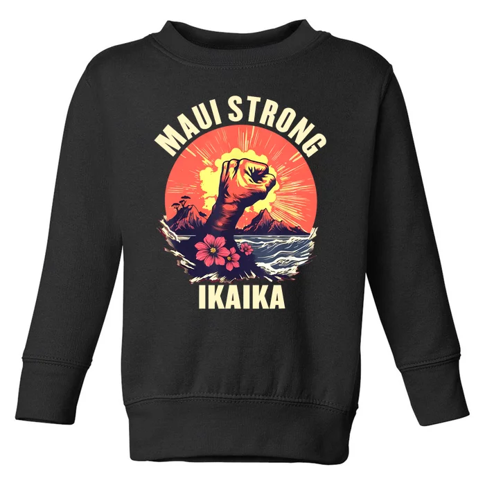 Vintage Ikaika Strong Maui Hawaii Island I Love Hawaii Toddler Sweatshirt