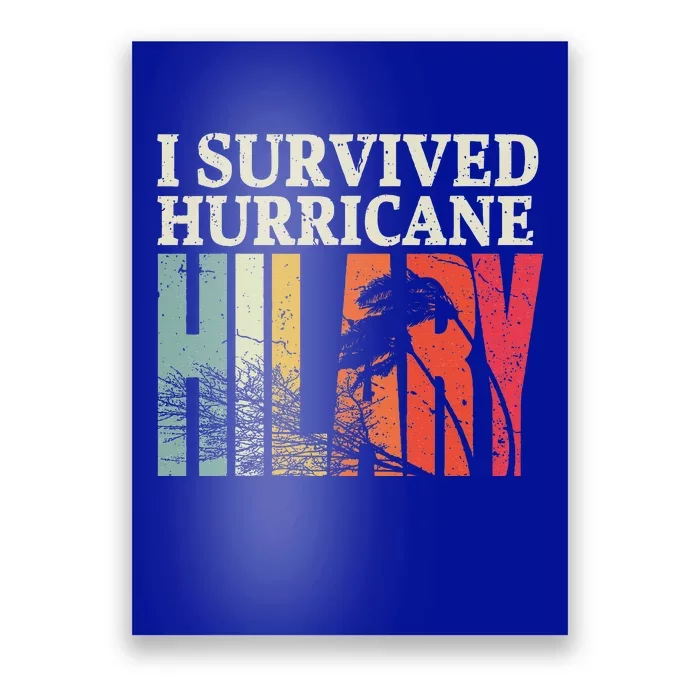 Vintage I Survived Hurricane Hilary Poster