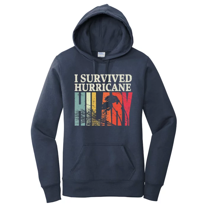 Vintage I Survived Hurricane Hilary Women's Pullover Hoodie