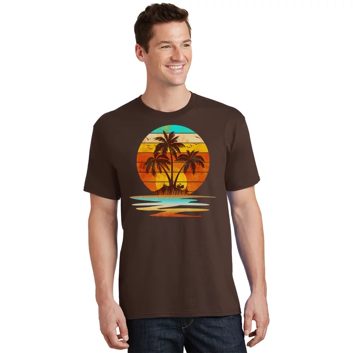 Vintage Island Sunset Emblem T-Shirt