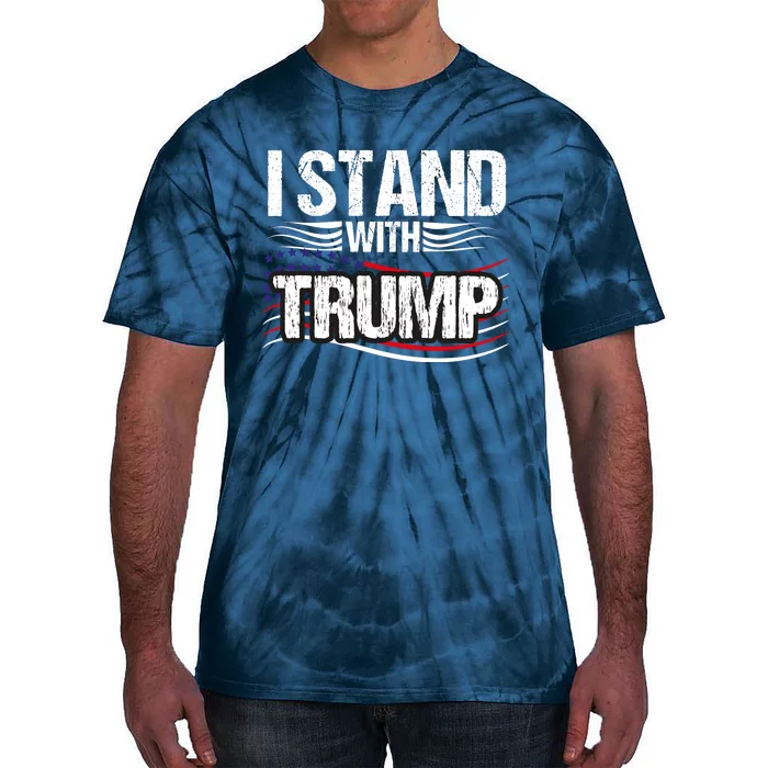 Vintage I Stand With Trump Pro Trump Supporter Tie-Dye T-Shirt