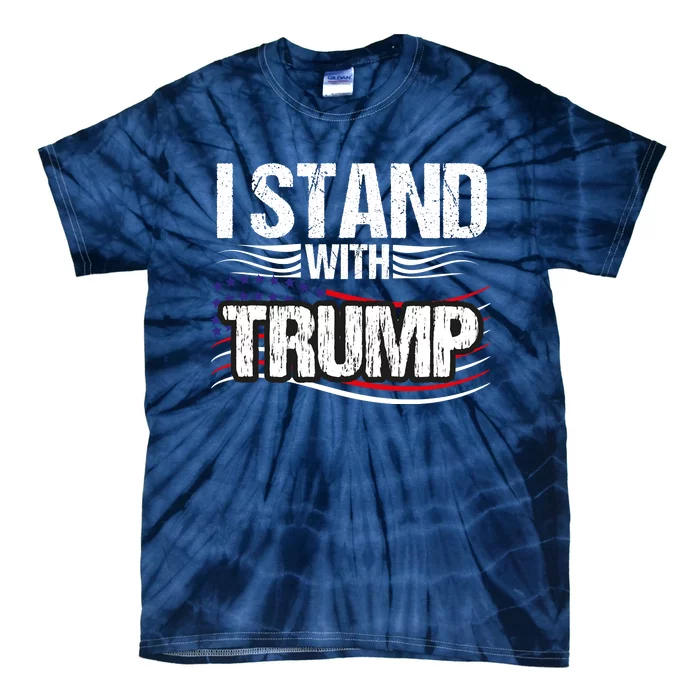 Vintage I Stand With Trump Pro Trump Supporter Tie-Dye T-Shirt