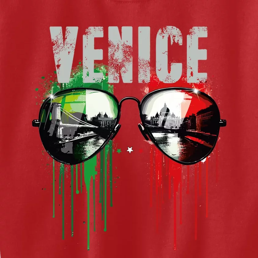 Venice Italy Sunglasses Design Kids Sweatshirt