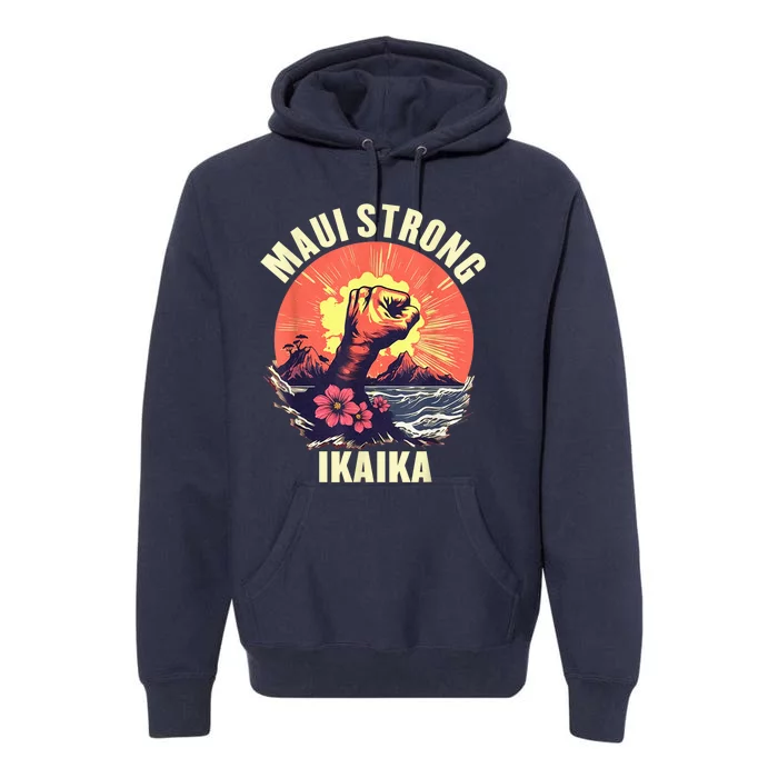 Vintage Ikaika Strong Maui Hawaii Island I Love Hawaii Premium Hoodie