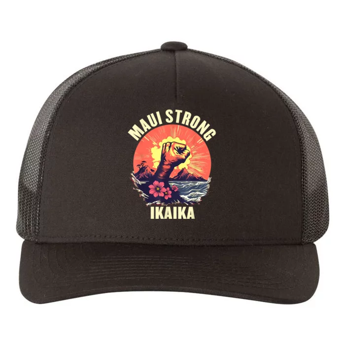 Vintage Ikaika Strong Maui Hawaii Island I Love Hawaii Yupoong Adult 5-Panel Trucker Hat