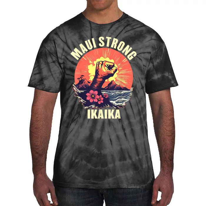 Vintage Ikaika Strong Maui Hawaii Island I Love Hawaii Tie-Dye T-Shirt