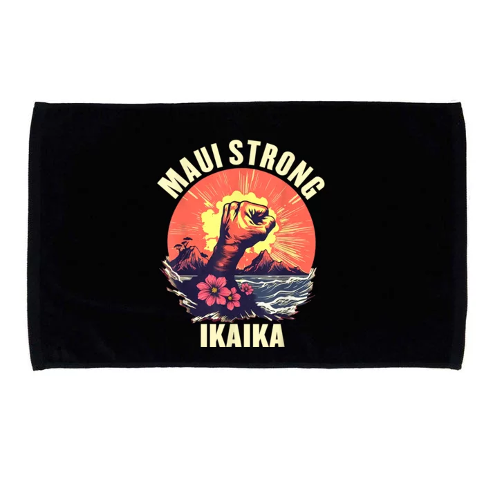 Vintage Ikaika Strong Maui Hawaii Island I Love Hawaii Microfiber Hand Towel