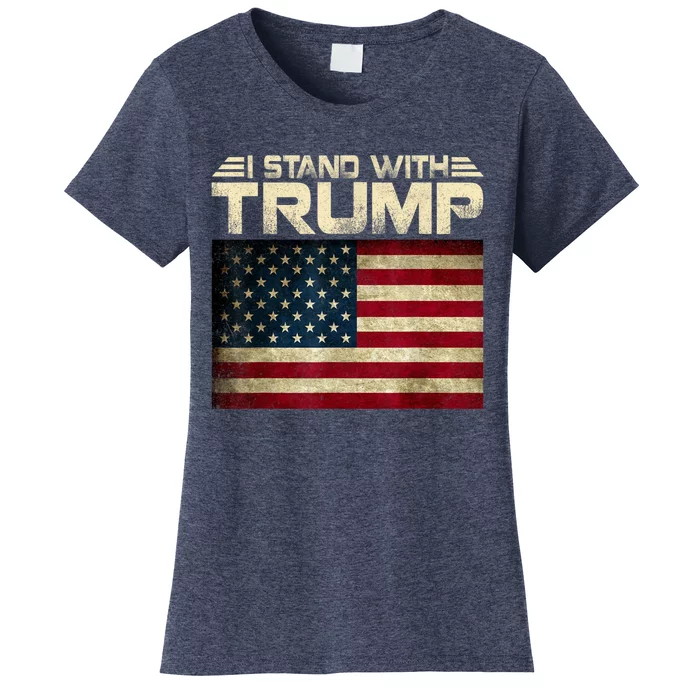 Vintage I Stand With Trump Pro Trump Supporter Women's T-Shirt