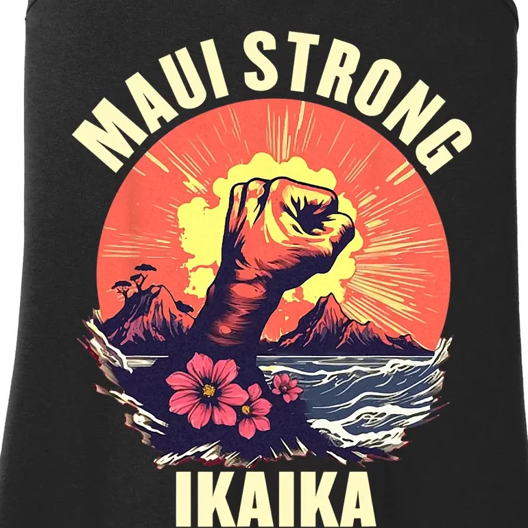 Vintage Ikaika Strong Maui Hawaii Island I Love Hawaii Ladies Essential Tank