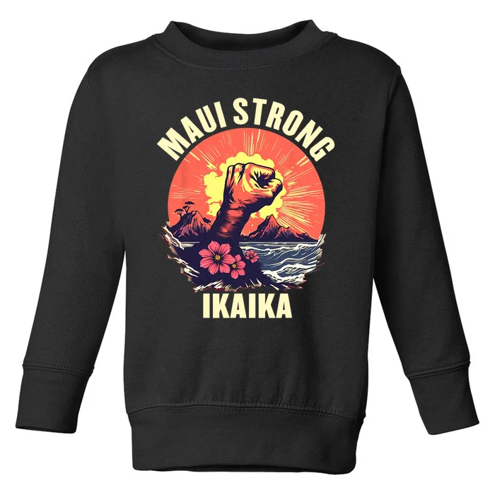 Vintage Ikaika Strong Maui Hawaii Island I Love Hawaii Toddler Sweatshirt