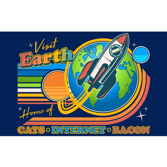 Visit Earth Home Of Cats Internet Bacon Bumper Sticker