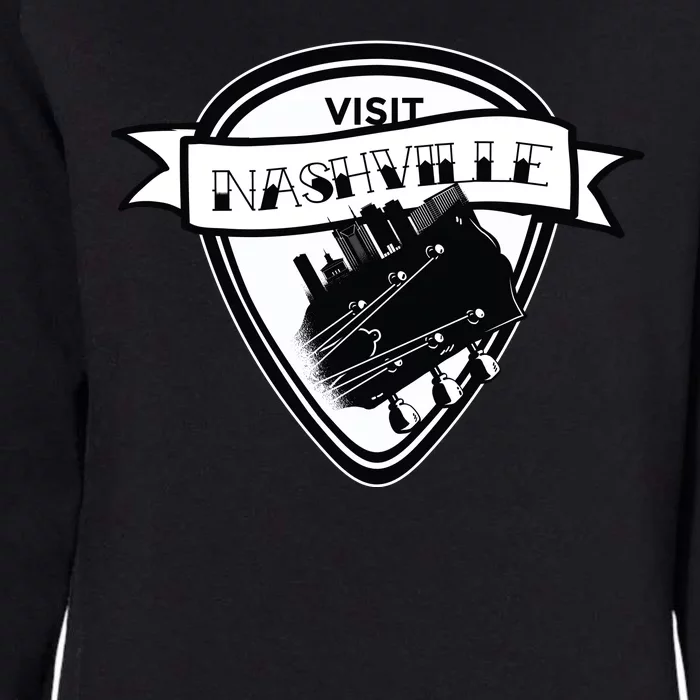 Visit Nashville Guitar Womens California Wash Sweatshirt