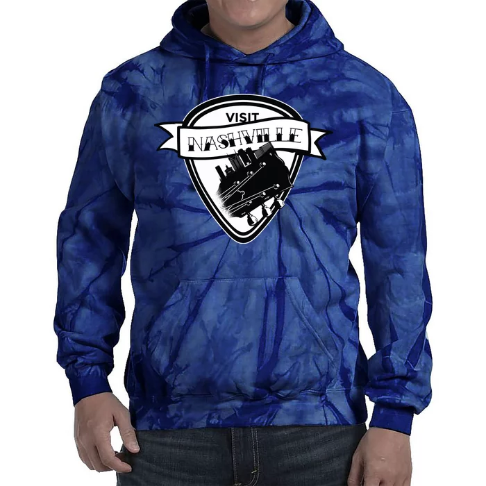 Visit Nashville Guitar Tie Dye Hoodie