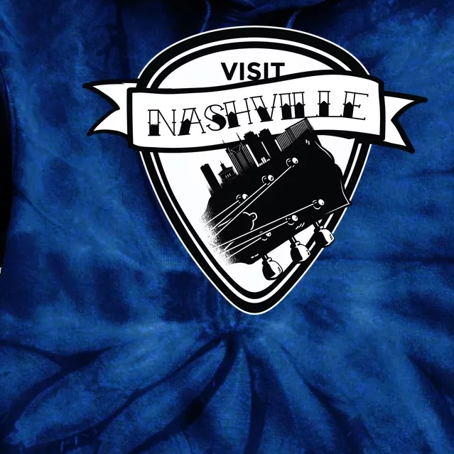 Visit Nashville Guitar Tie Dye Hoodie