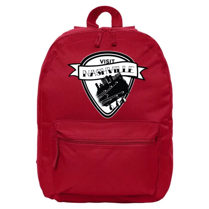 Visit Nashville Guitar 16 in Basic Backpack