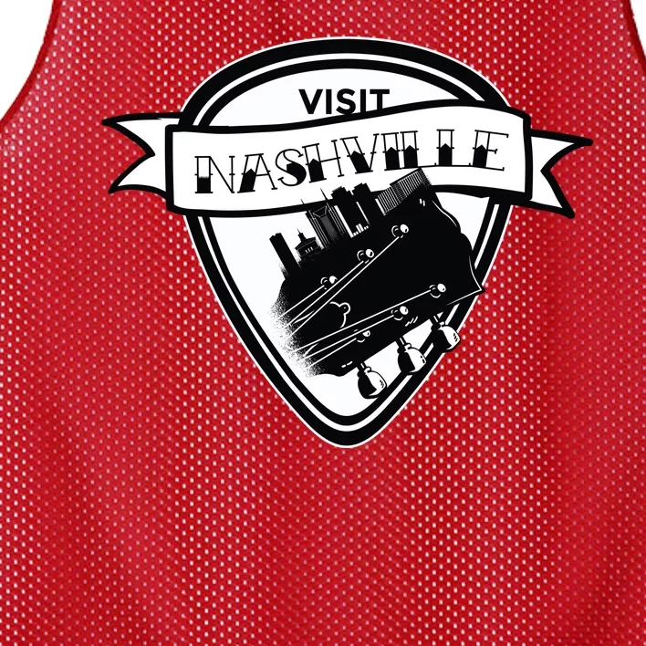 Visit Nashville Guitar Mesh Reversible Basketball Jersey Tank