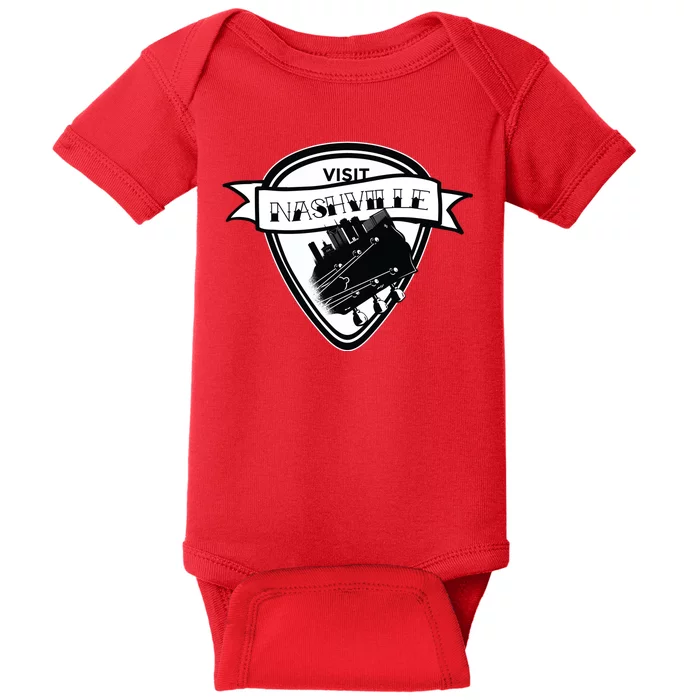 Visit Nashville Guitar Baby Bodysuit