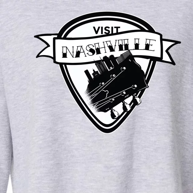 Visit Nashville Guitar Cropped Pullover Crew