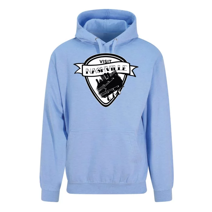 Visit Nashville Guitar Unisex Surf Hoodie