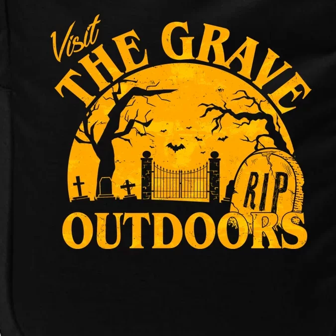 Visit The Grave Outdoors Funny Halloween Impact Tech Backpack