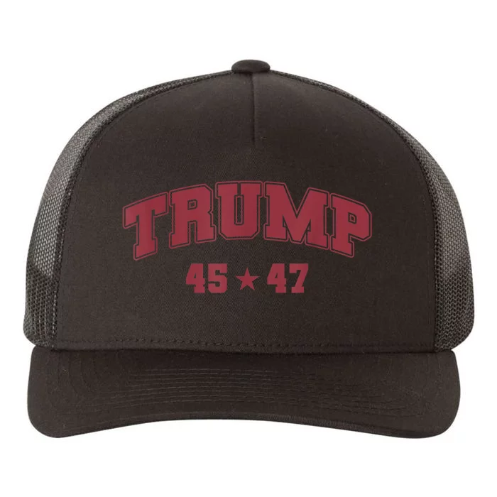 Victory Inauguration Trump Won 2024 Election 45 47 President Gift Yupoong Adult 5-Panel Trucker Hat