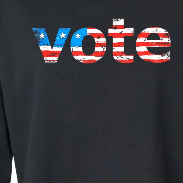 Vote In The Election. Votes Count! Yours Does! Cropped Pullover Crew