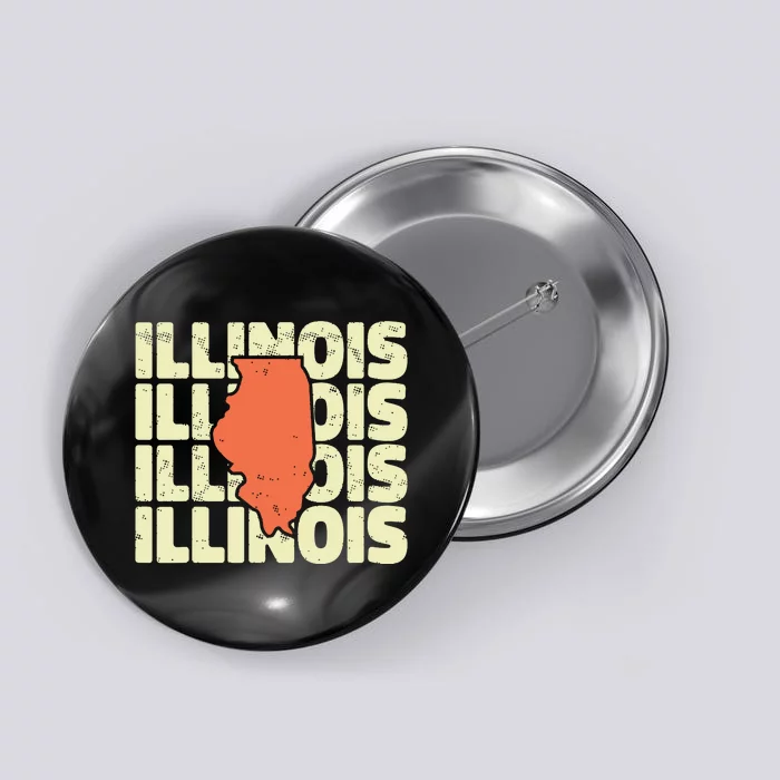 Vintage Illinois Usa State Button