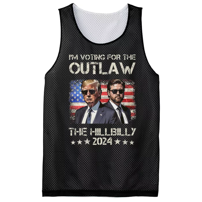 Vintage IM Voting For The Outlaw And The Hillbilly 2024 Mesh Reversible Basketball Jersey Tank